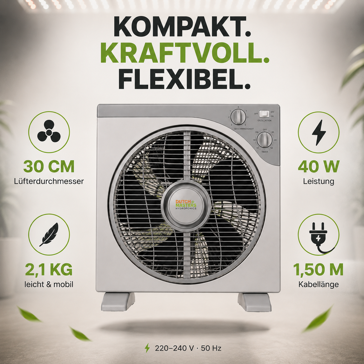 Dutch Masters Box Fan 30 cm – 40 W