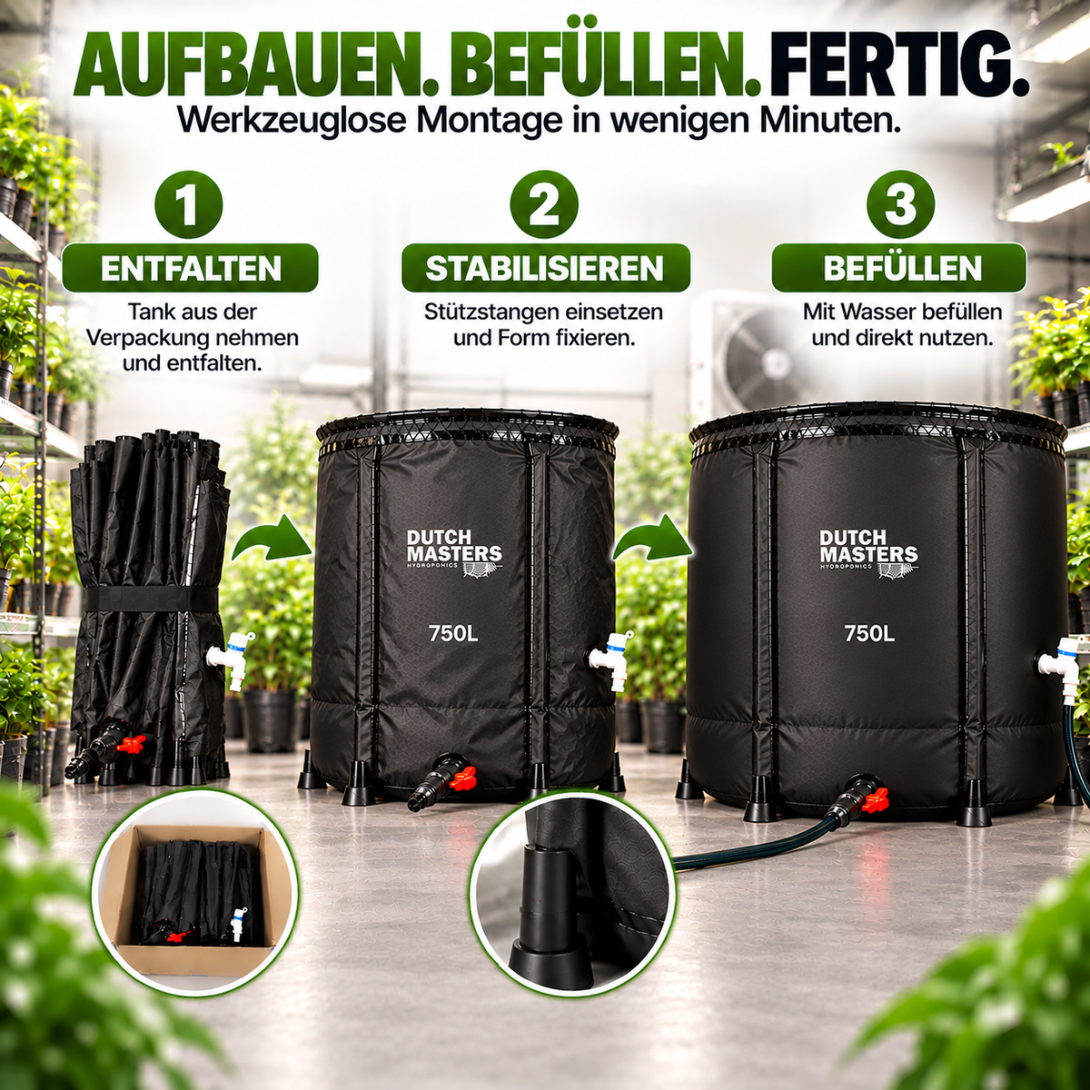Dutch Masters flexibler Wassertank 750 L