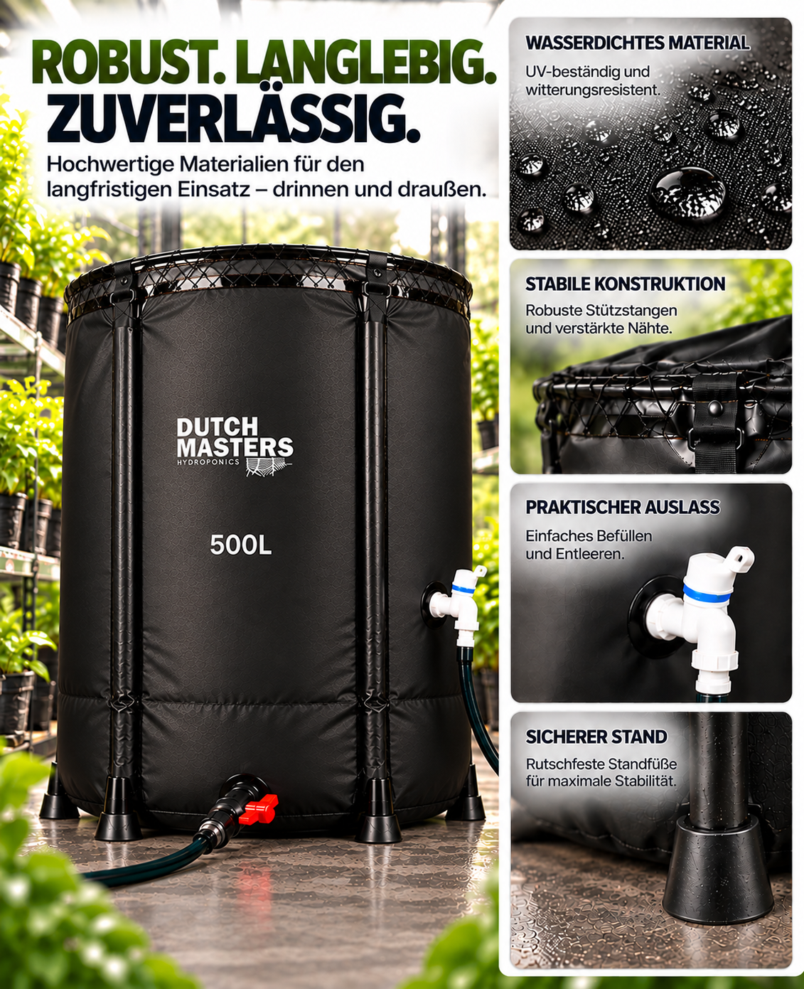 Dutch Masters flexibler Wassertank 500 L