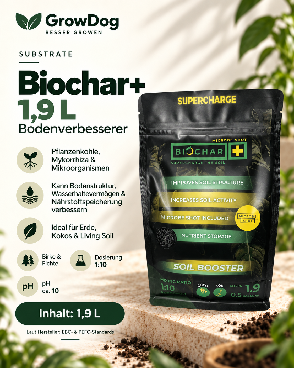 Biochar+ 1,9 L