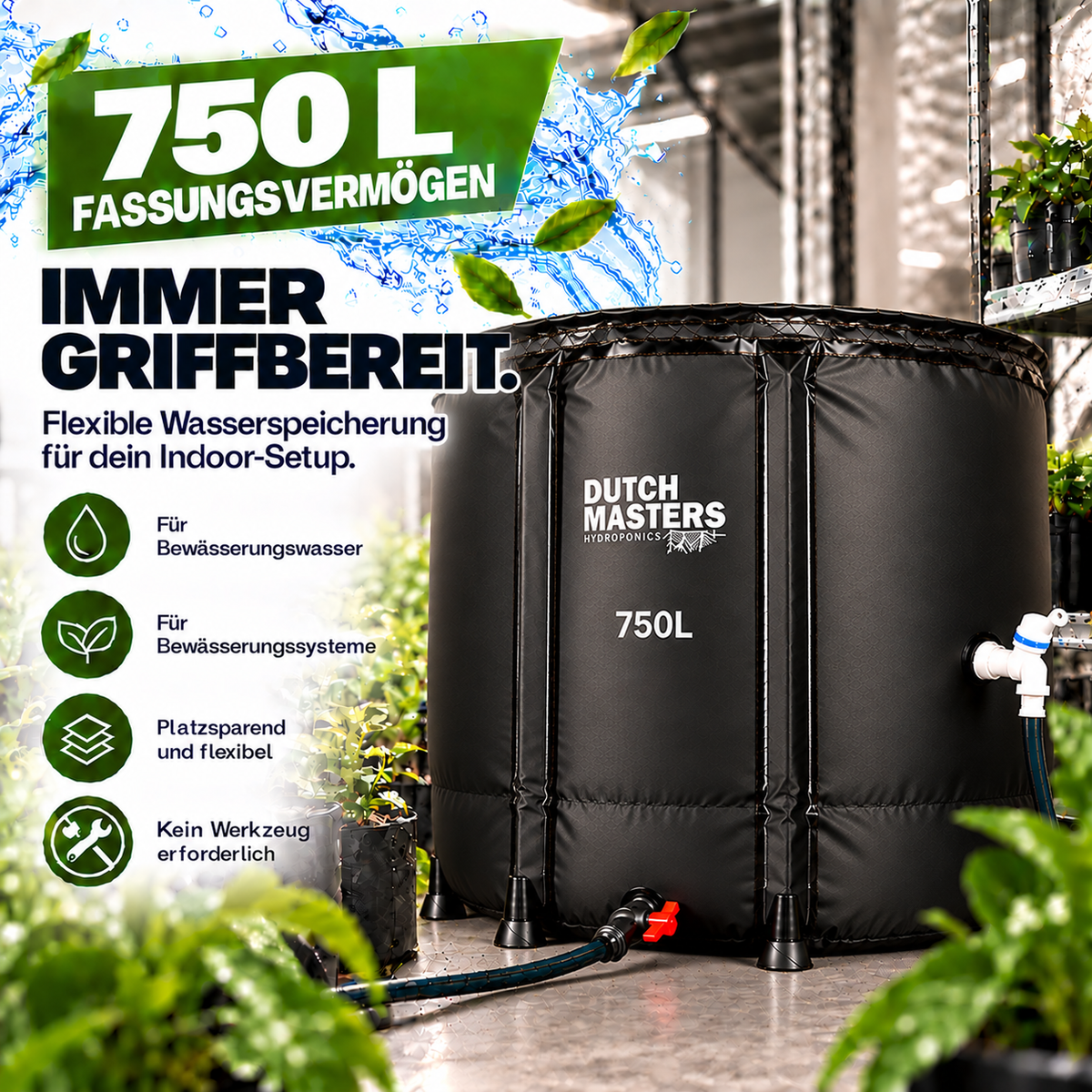 Dutch Masters flexibler Wassertank 750 L
